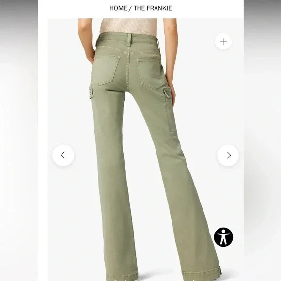 Joe’s The Frankie Cargo Bootcut Jeans Size 30 color uniform Retails $228 - Picture 4 of 16